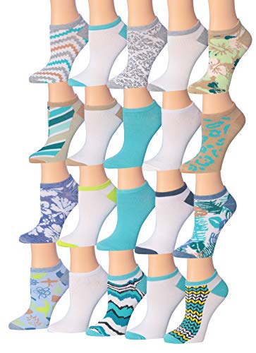 20 Pairs Colorful Patterned Low Cut Socks