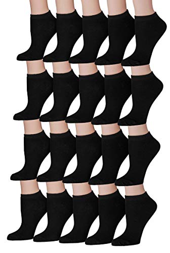 Women's 20 Pairs Black Socks