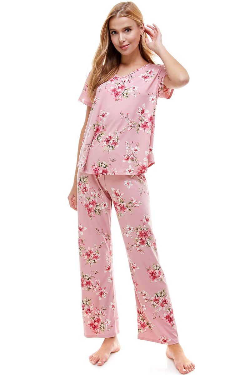 Women's Floral Print Pajama Set