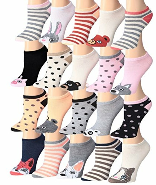 Colorful Animal Faces Socks