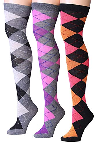 3 Pairs Over The Knee High Socks