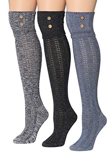 3-Pairs Warm Knee High Socks