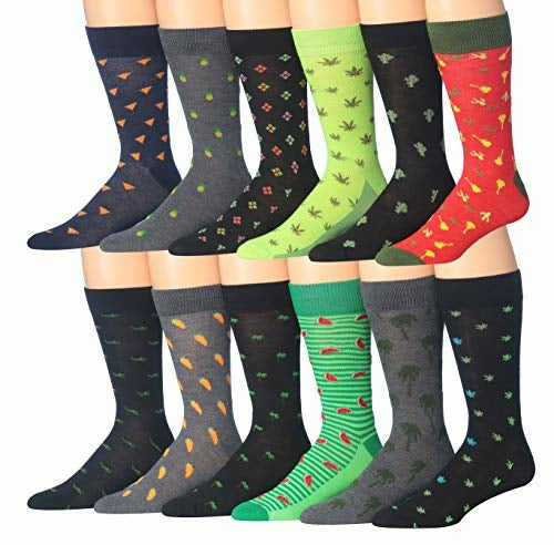 Faces Striped Colorful Crew Socks