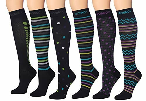 Colorful High Knee Compression Socks