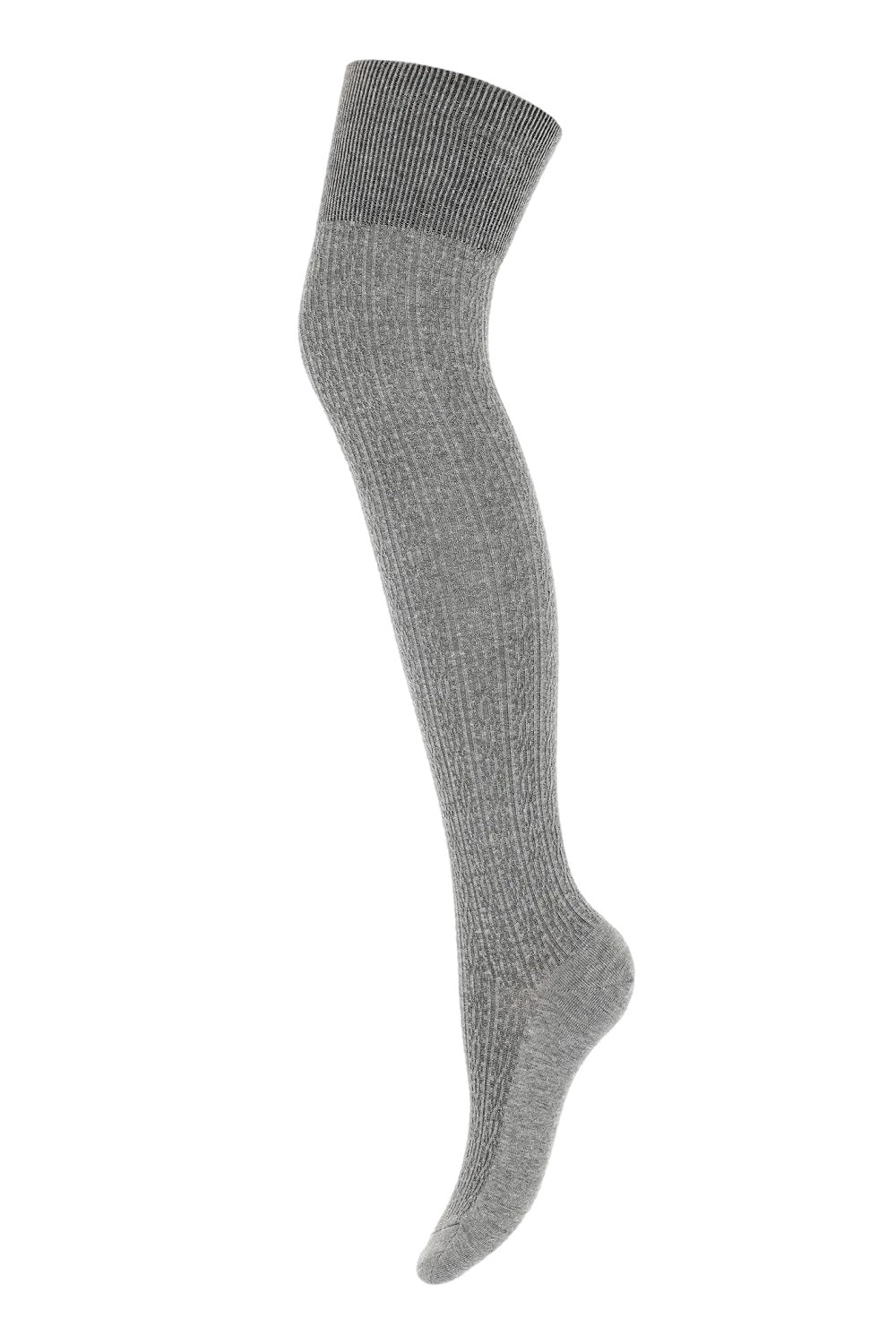 Ribbed Cotton Over-the-Knee Socks