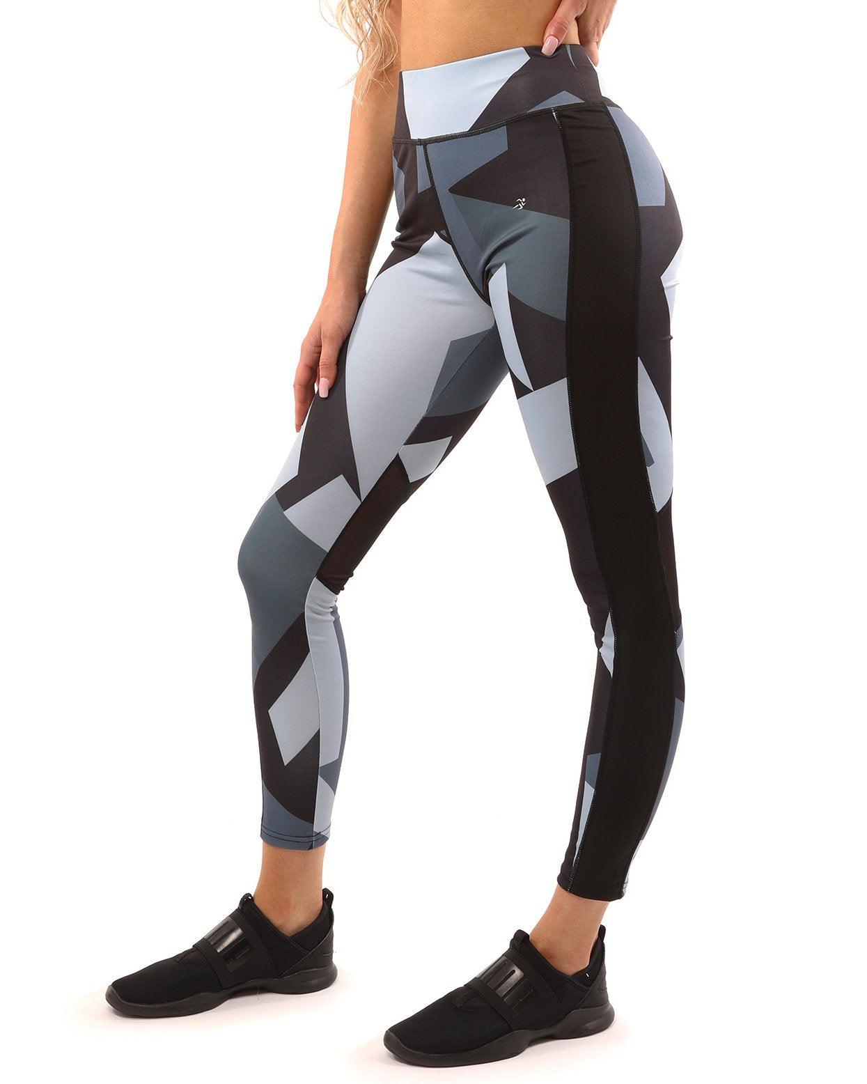 Bondi Set - Leggings & Sports Bra - Black/Grey-YOURUNDERWEAR.STORE