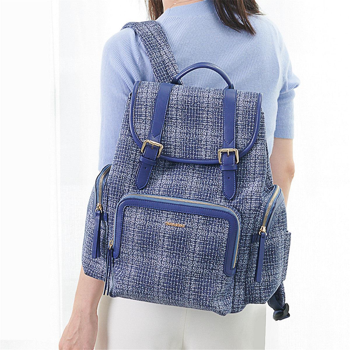 Fashion Tweed Diaper Backpack - yourunderwear