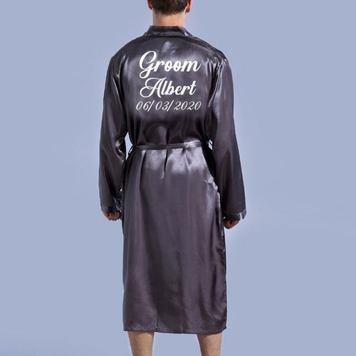 Silk Soft Groom Robe Nightgown