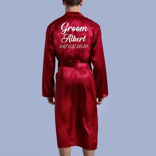 Silk Soft Groom Robe Nightgown