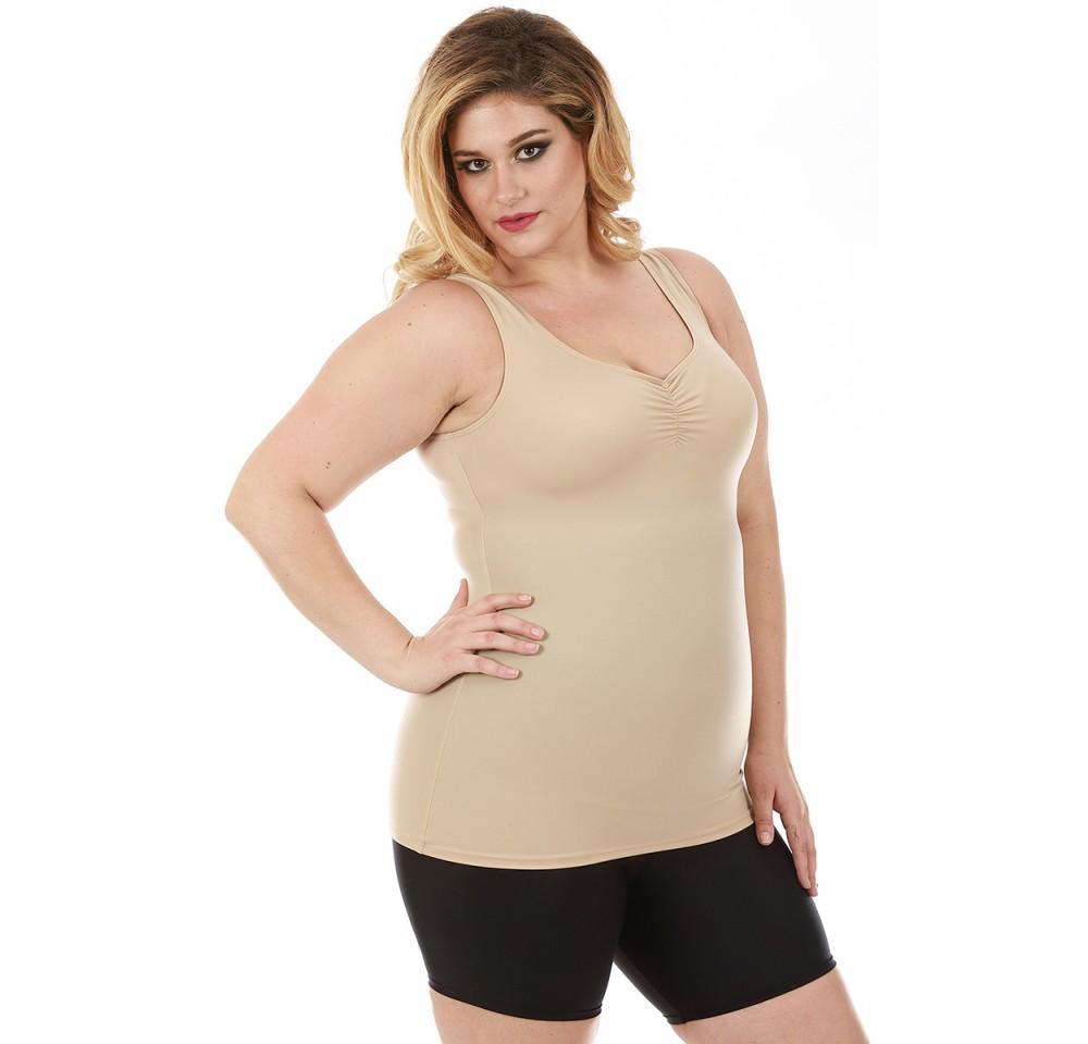 Instant Figure Curvy Shirred Tank - yourunderwear