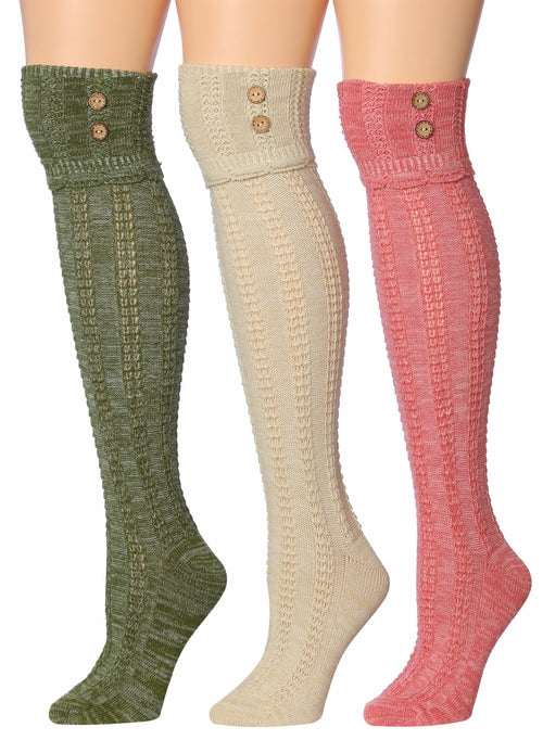 3-Pairs Warm Knee High Socks