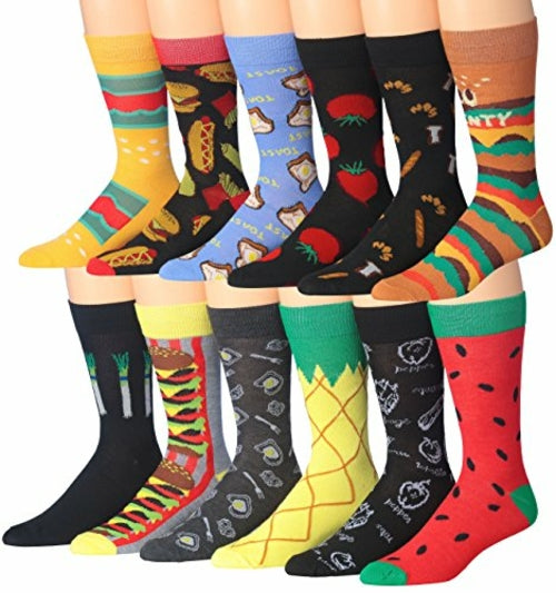 Faces Striped Colorful Crew Socks