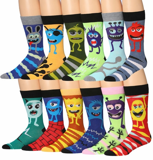 Children's Funny Faces Striped Socks