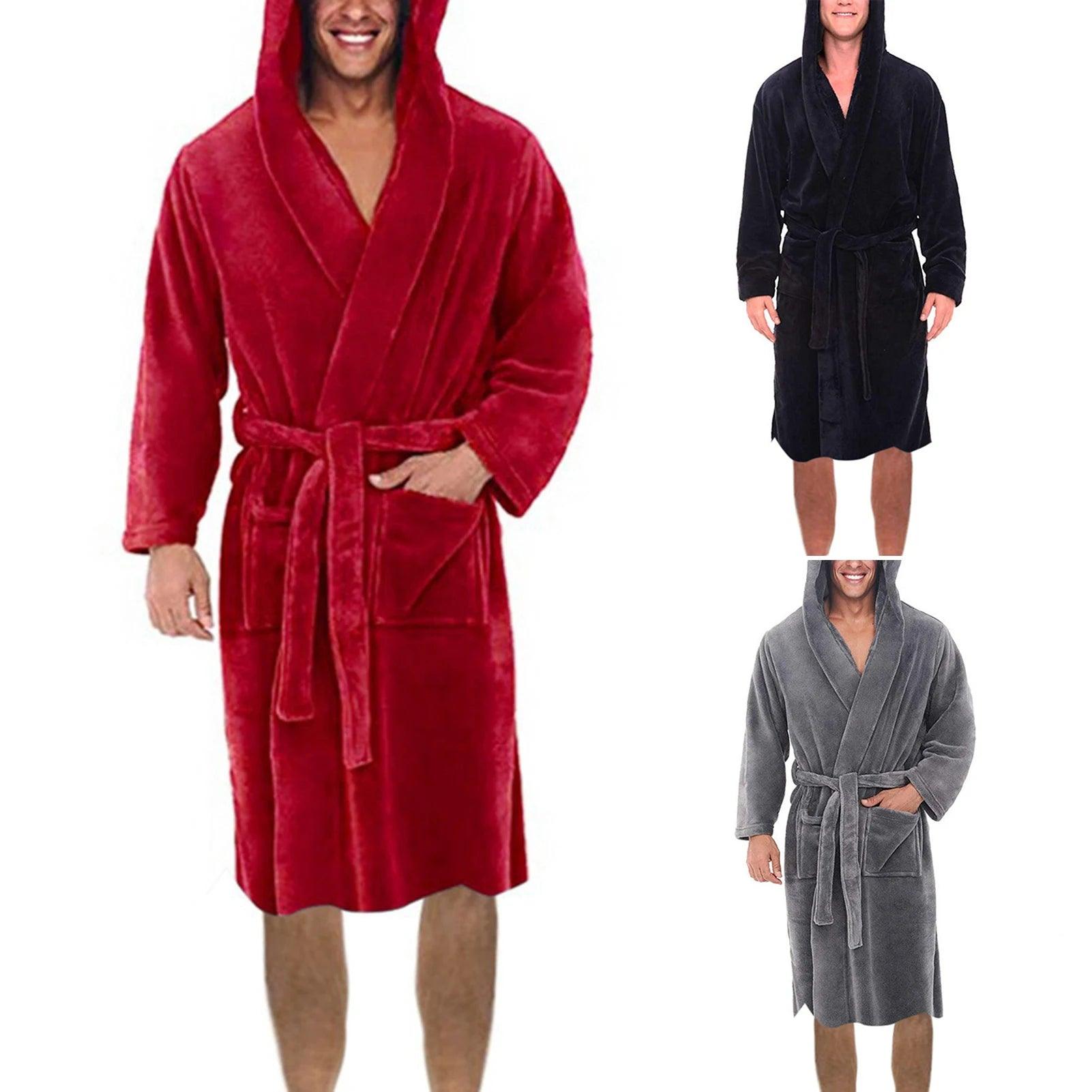 Men Nightgown Coral Fleece