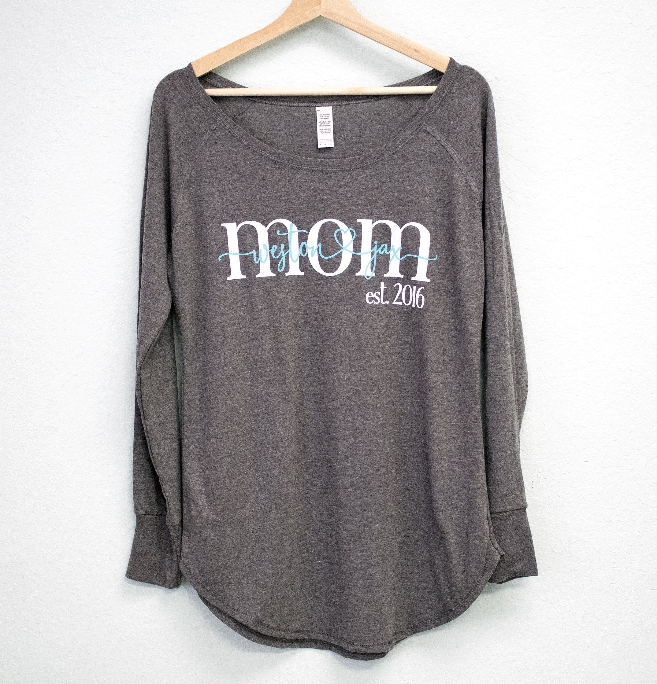 Custom Mom Est. Maternity Shirt