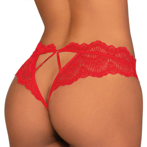 Open-Crotch Panty and Elastic Open Back Detail