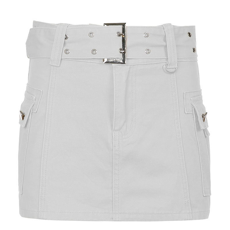 Low Waist Micro Skirt with Belt