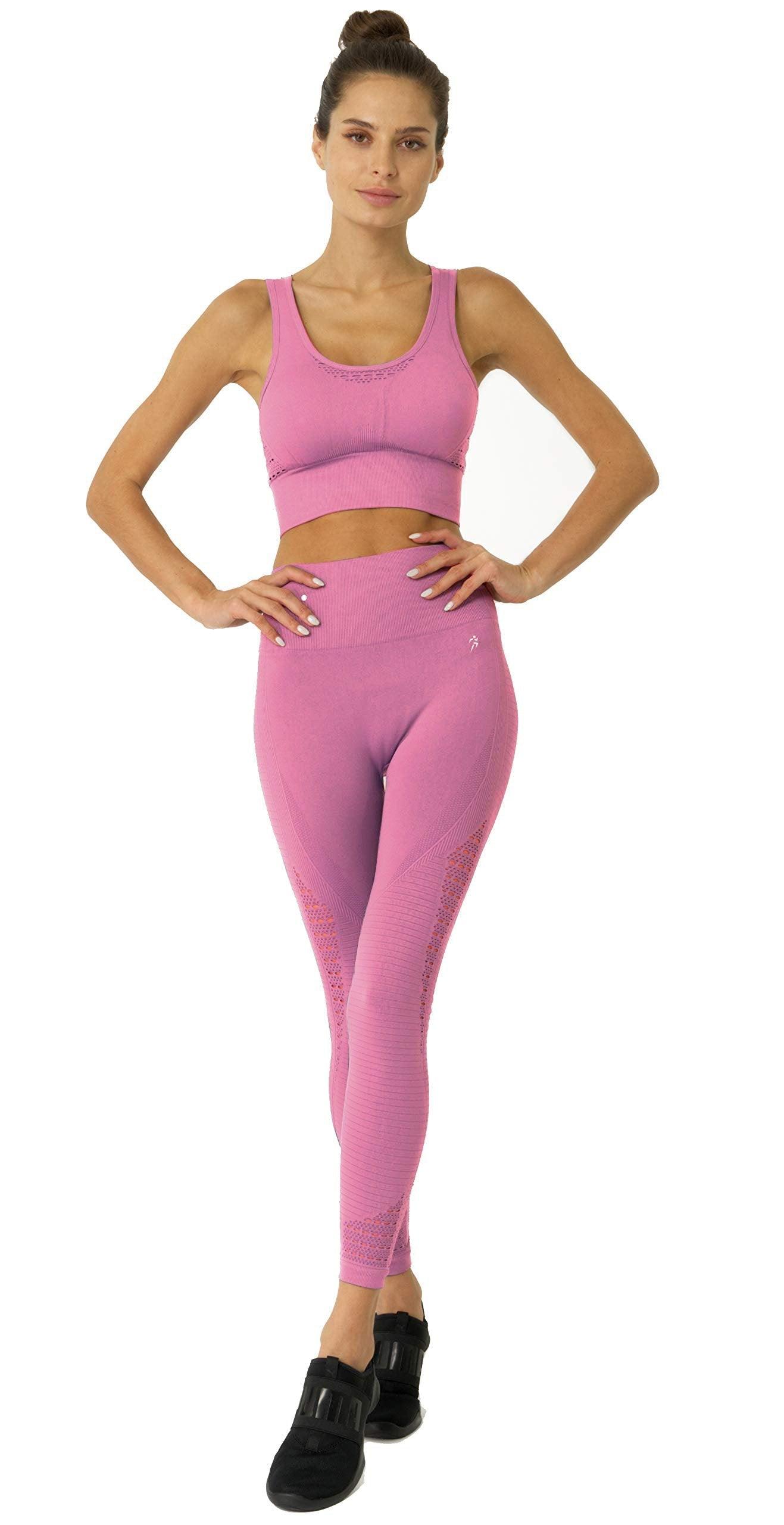 Pink Seamless Bra Cutouts-YOURUNDERWEAR.STORE