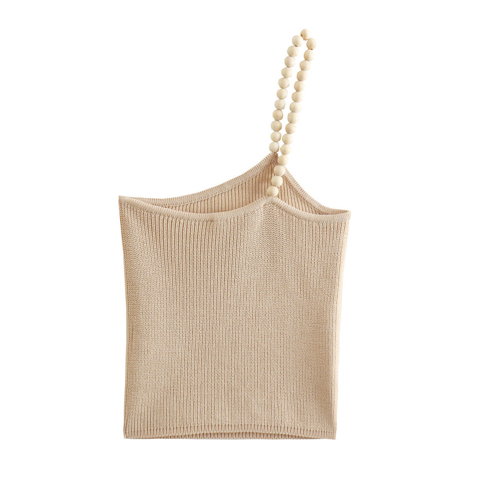Asymmetrical Crop Knit Tank Top