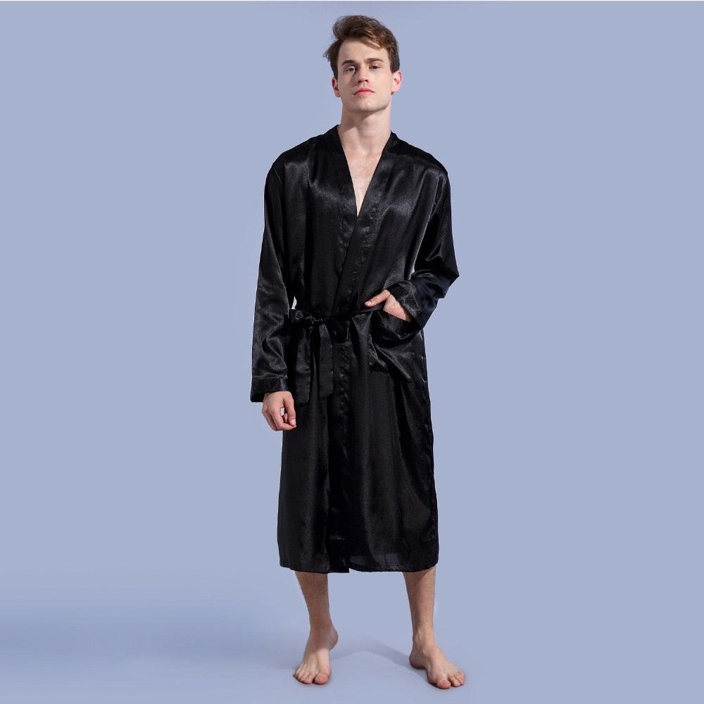 Silk Soft Groom Robe Nightgown