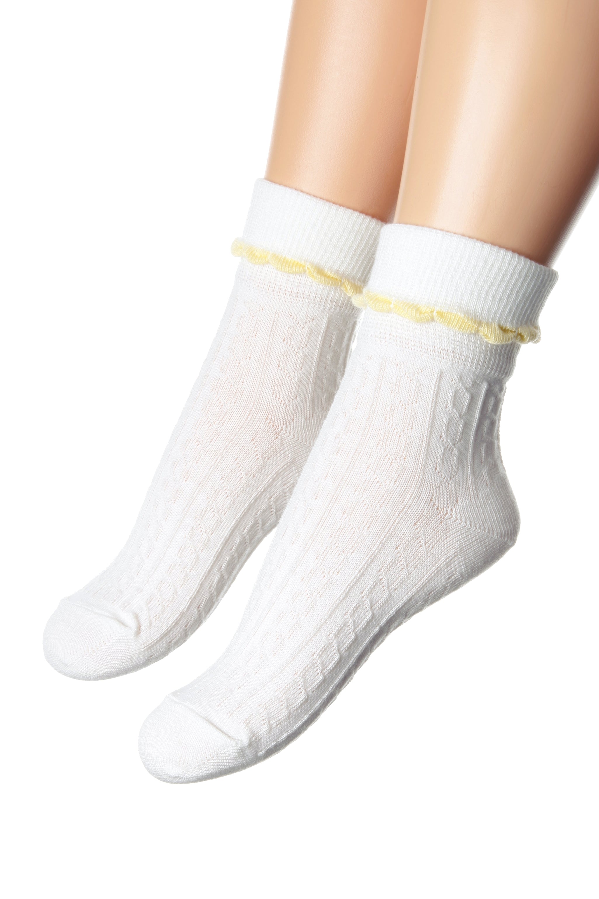 Creamy White Cotton Socks
