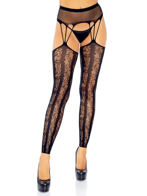 Lace Footless Stockings