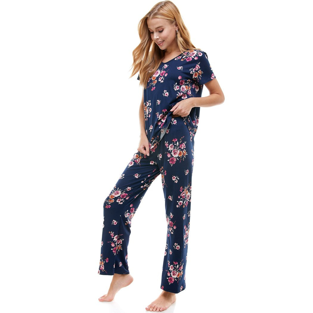 Women's Floral Print Pajama Set