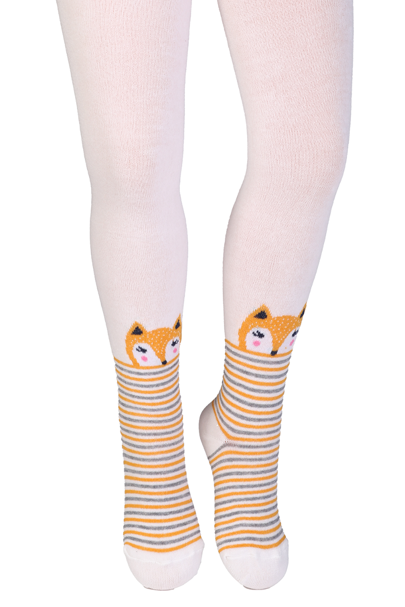 Cotton Tights with Fox Design