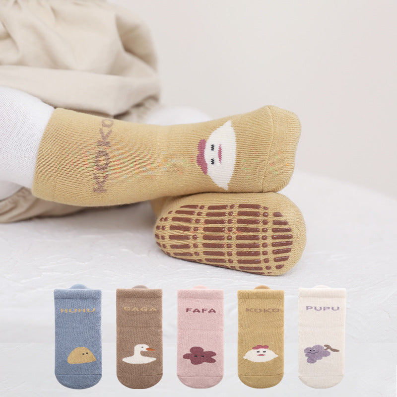 Baby Print Pattern Winter Non-Slip Socks