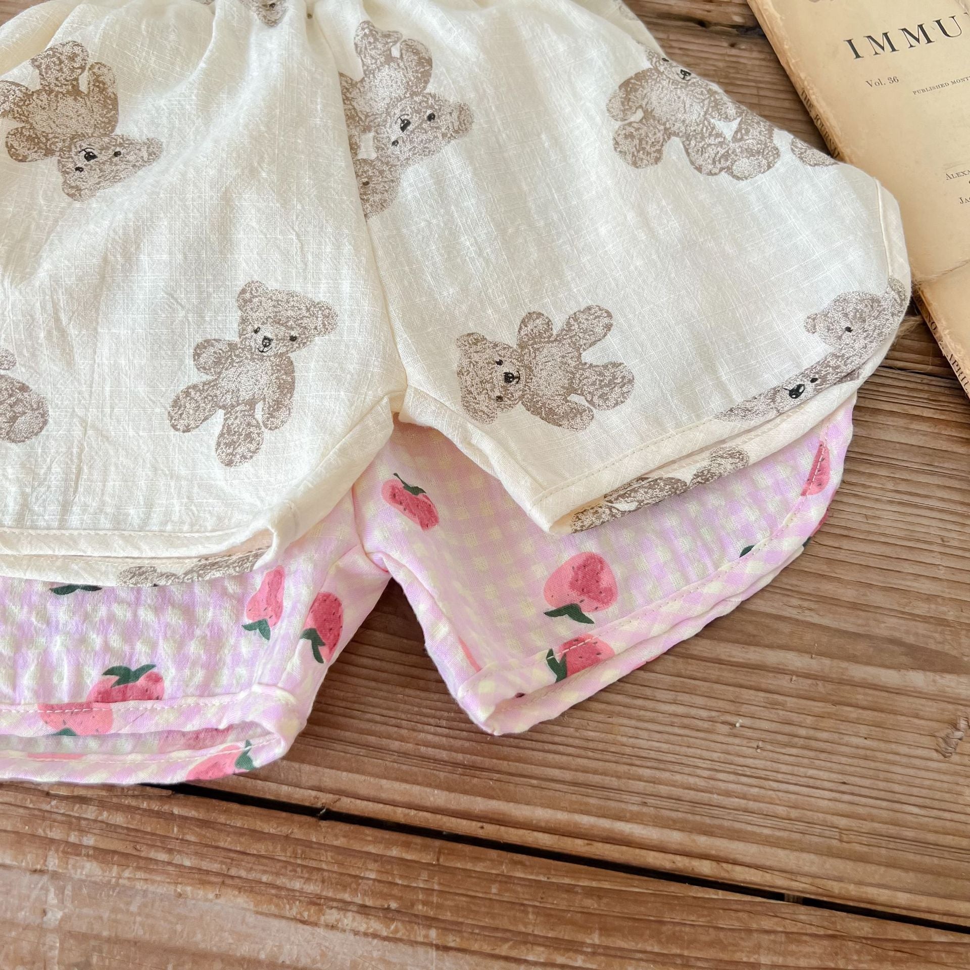 Baby Animal Print Sling Tops Combo Shorts Sets