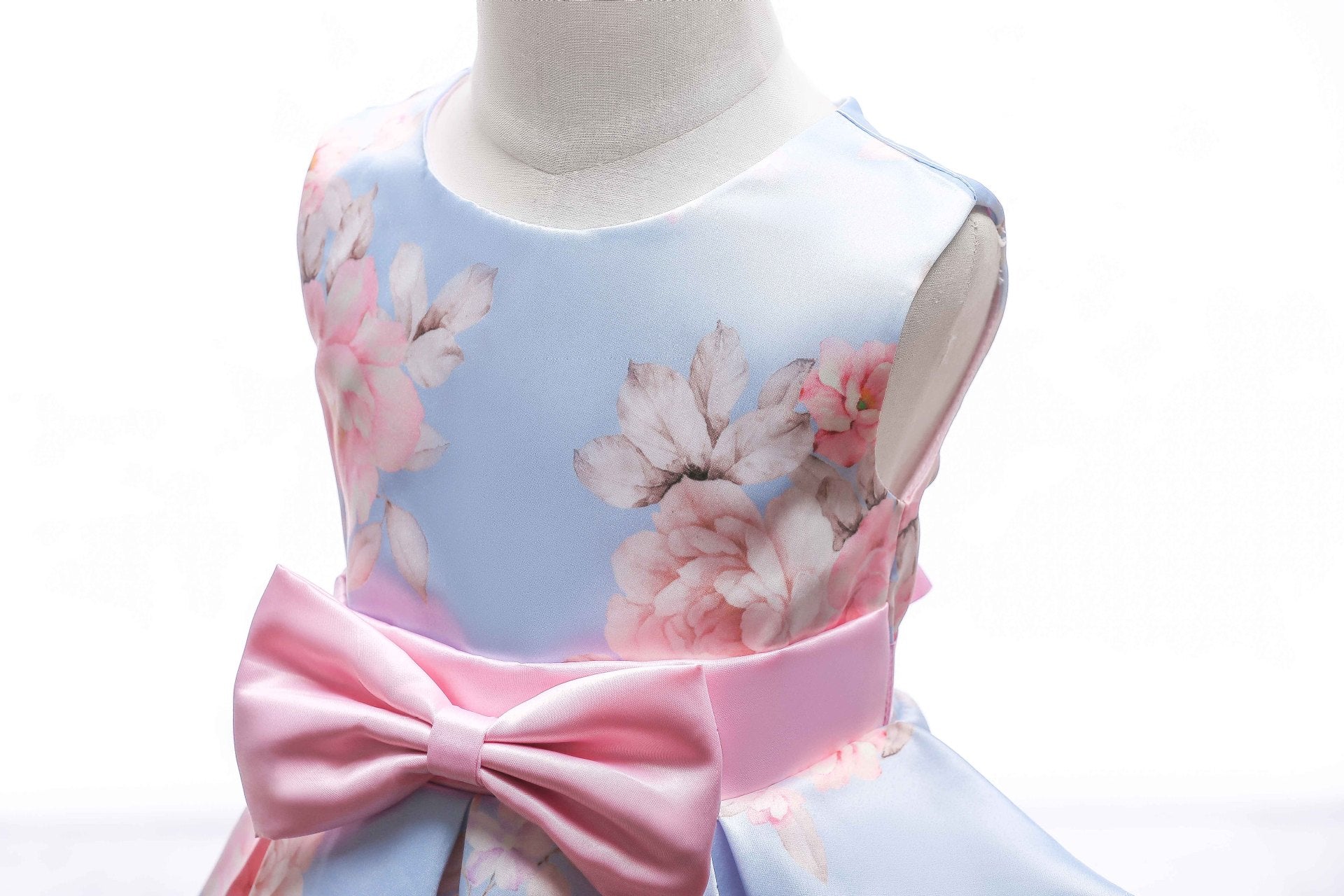 Baby Girl Floral Pattern Bow Tie Princess Tutu Dress