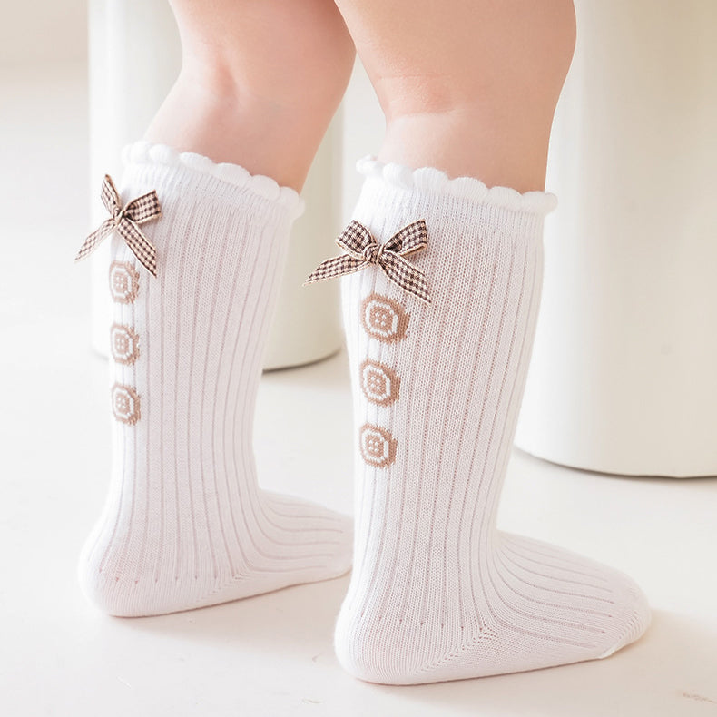 Knee-High Socks with Bows