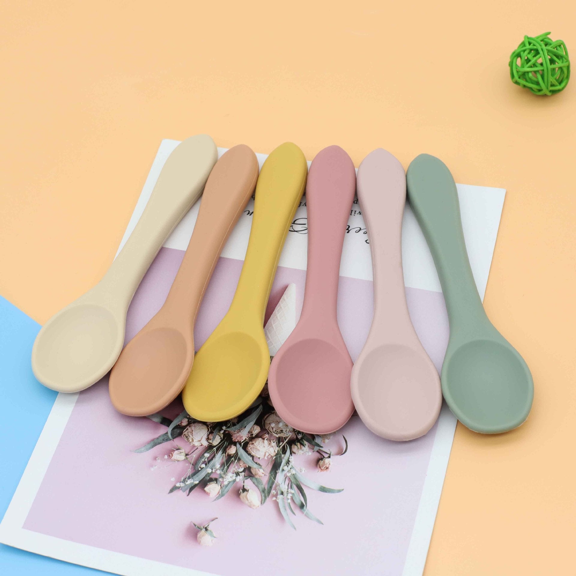 Baby Complementary Food Training Silicone Spoon Fork Sets
