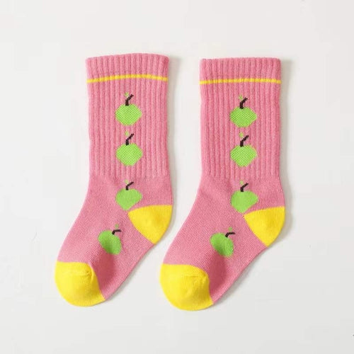 Baby Girl Fruit Print Tube Socks