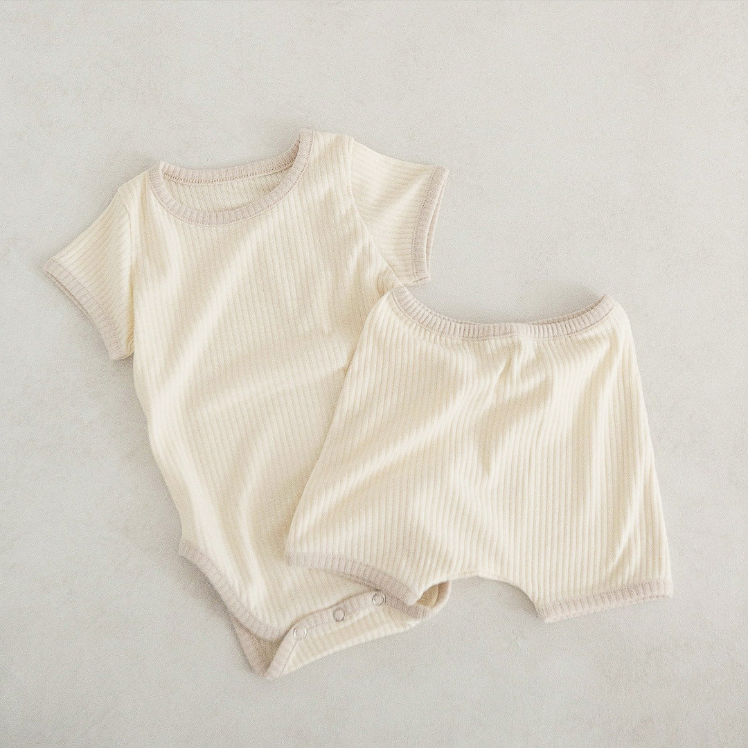 Baby Unisex Cotton Onesies & Shorts Sets