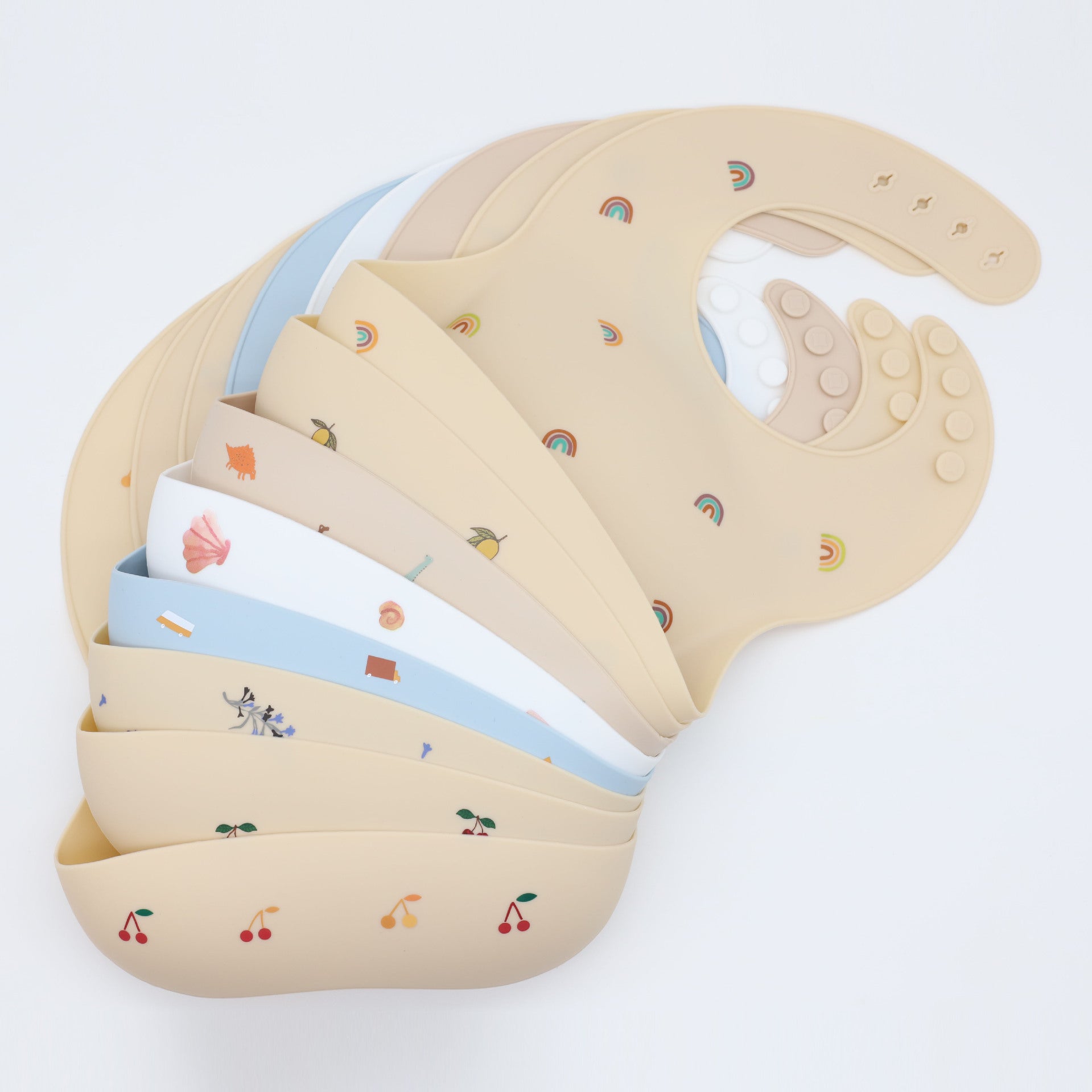 Baby Printed Pattern Food Grade Silicone Bibs