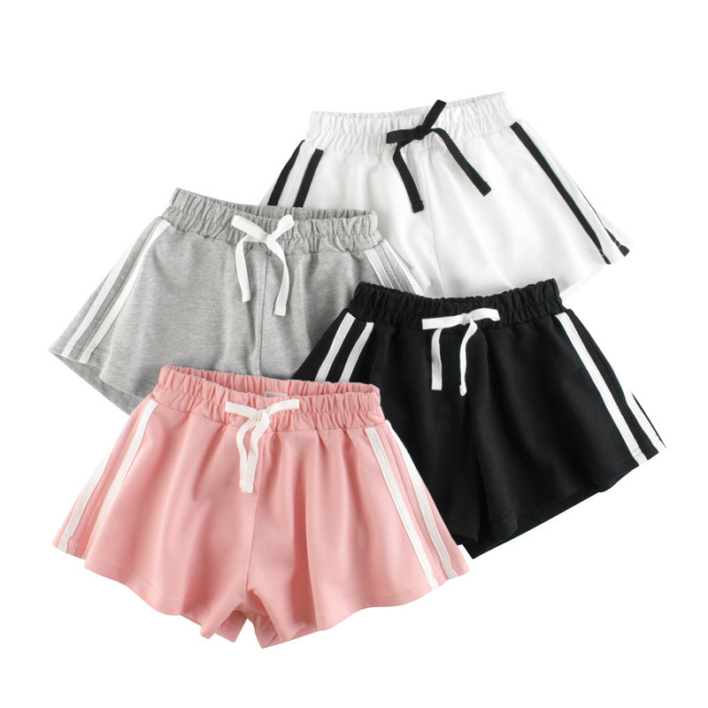 Baby Girl Drawstring Design Casual Shorts