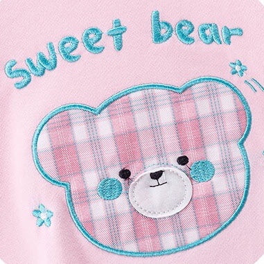 Baby Cartoon Bear Patched Kids Valentine’ Day Clothes
