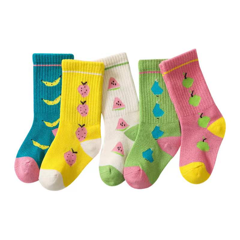 Baby Girl Fruit Print Tube Socks