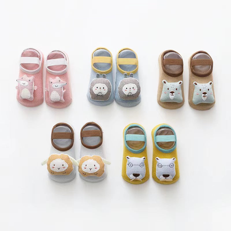Baby 3D Cartoon Animal Patched Dispensing Non-Slip Lace-Up