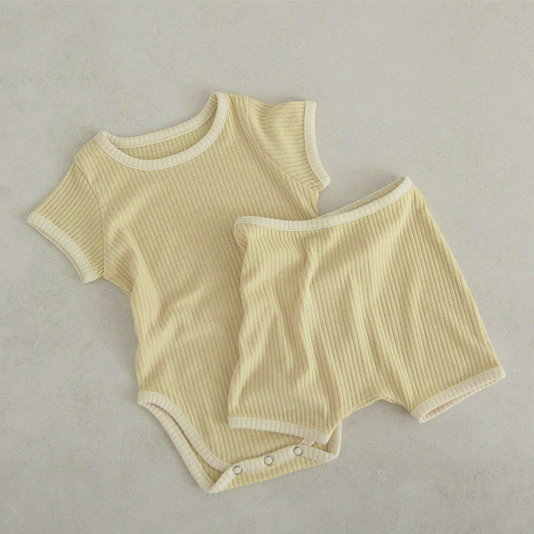Baby Unisex Cotton Onesies & Shorts Sets