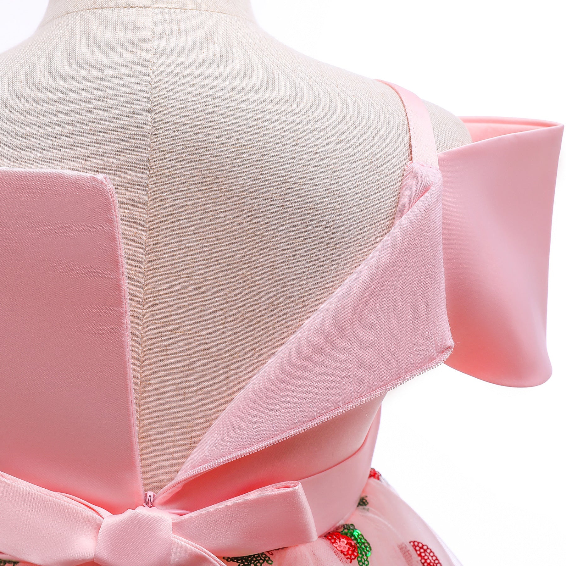 Baby Girl Strawberry Pattern Bow Tie Design Tutu Formal